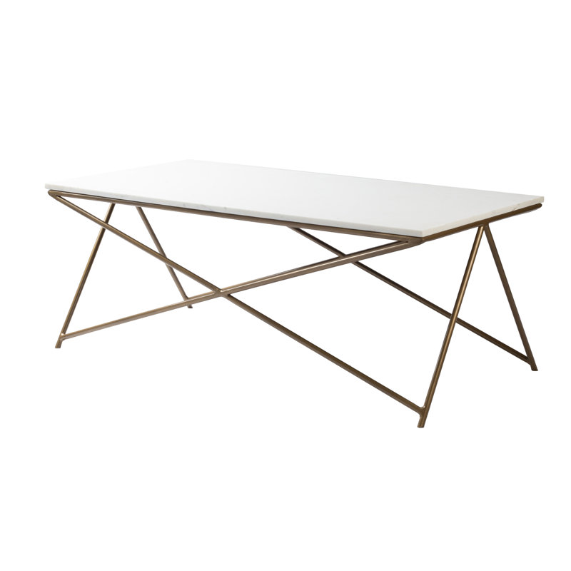 Mercer41 Maximo Modern White, Gold Centre Table Wayfair.ca